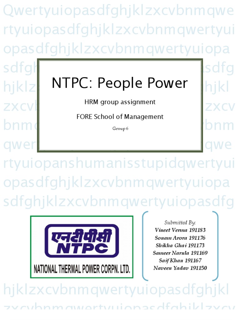 NTPC Human Resource Management Overview | PDF | Competence (Human ...