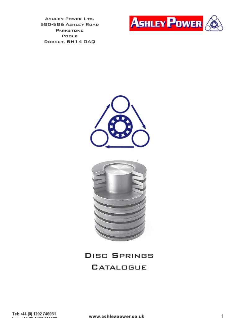 Disc Springs Catalogue | PDF