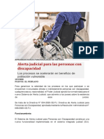 Alerta judicial para las personas con discapacidad