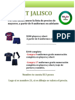 Sport Jalisco Lista de Precios