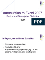 Excel Basics - Descriptive Statistics