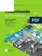 Modernizando La Provincia - Informe de Gestión 2016-2019