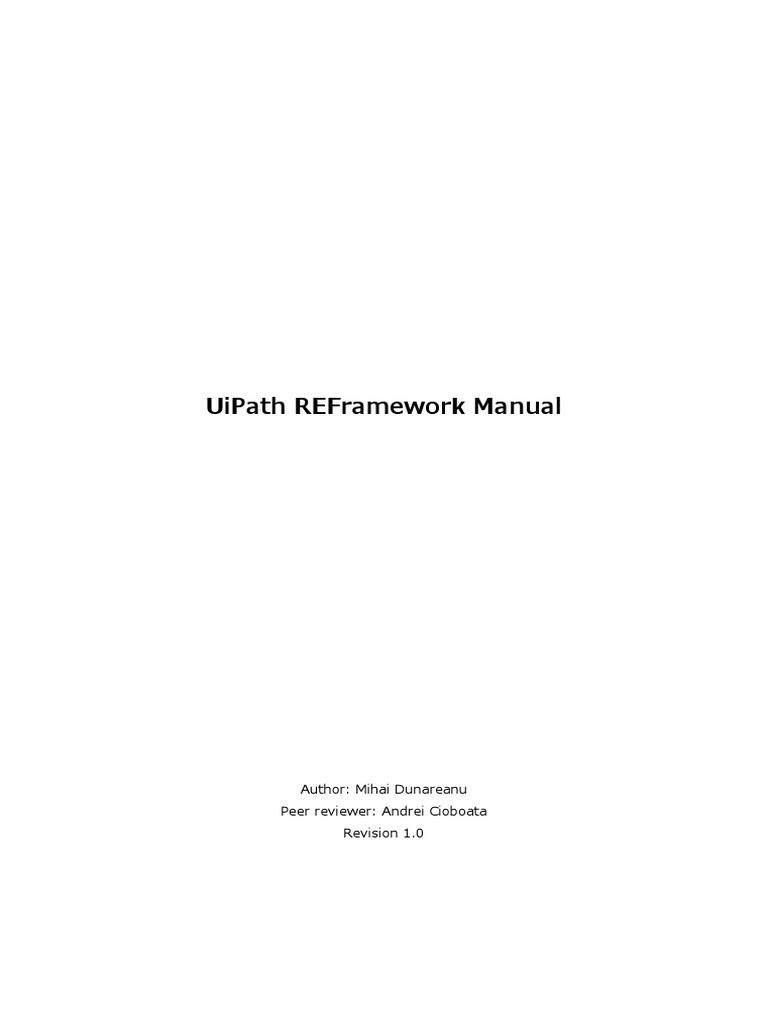 REFramework Documentation - Ja PDF | PDF