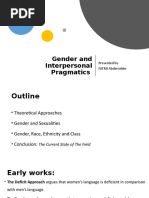 Gender and Interpersonal Pragmatics