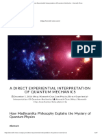 A Direct Experiential Interpretation of Quantum Mechanics - Kenneth Chan