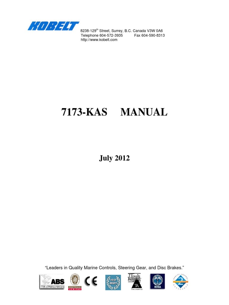 7173-KAS Electronic Steering Manual | PDF | Servomechanism | Amplifier