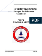 Potomac Valley Swimming: Meet Manager For Windows Handbook