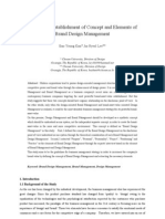 A Study On Establishment of Concept and Elements of Brand Design Management