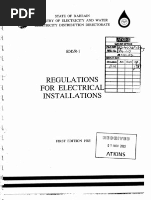 Bahrain Regulation For Electrical Installation