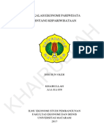 Makalah Ekonomi Pariwisata Kepariwisataa PDF