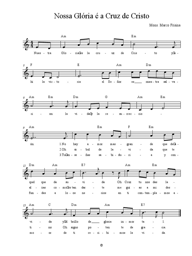Nossa Glória É A Cruz de Cristo | PDF
