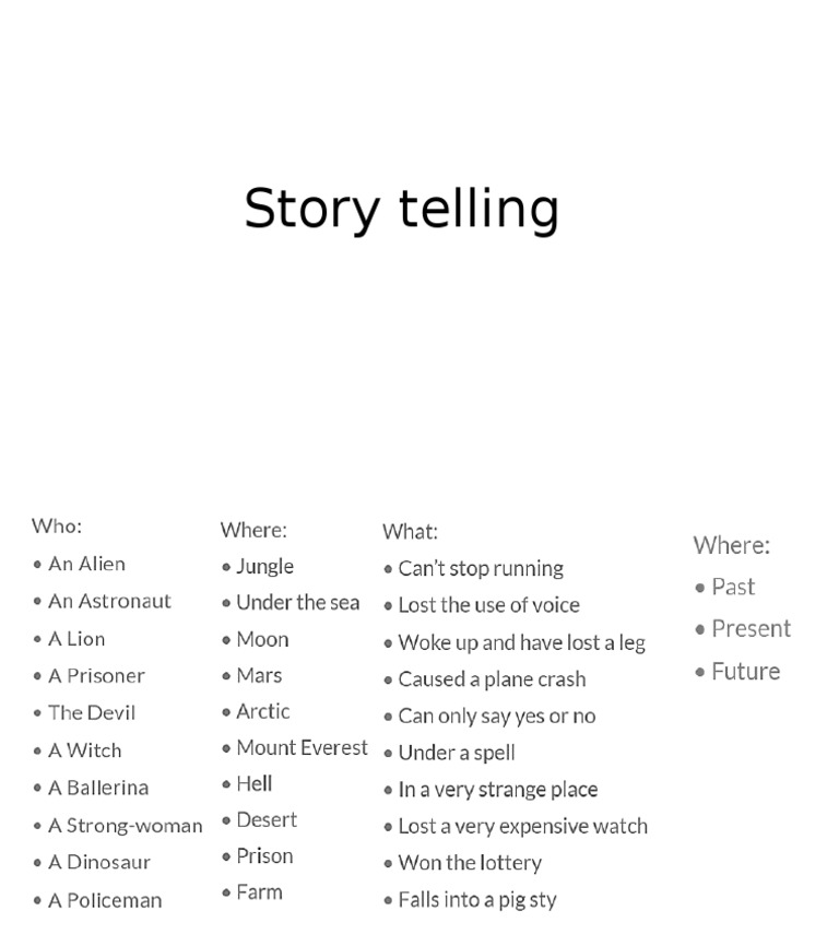 Story Telling | PDF