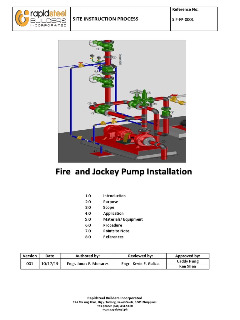 Sip Fire Pump Installation Download Free Pdf Fire Sprinkler System