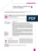 Research Paper - Executive Functions in Students With Depression, Anxiety, and Stress Symptoms PDF