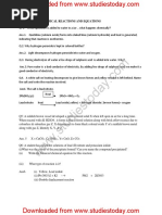 CBSE Class 10 Chemistry Hots-Chemical Reactions and Equations