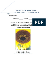 Pharmaceutical Quality and Clinical Laboratory Medicine Laboratory Manual PDF
