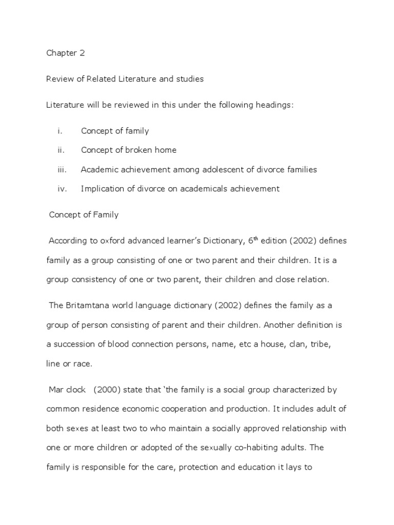 Thesis questionnaire about broken family image