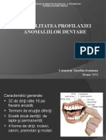 Variatiilor Anomaliilor Dentare