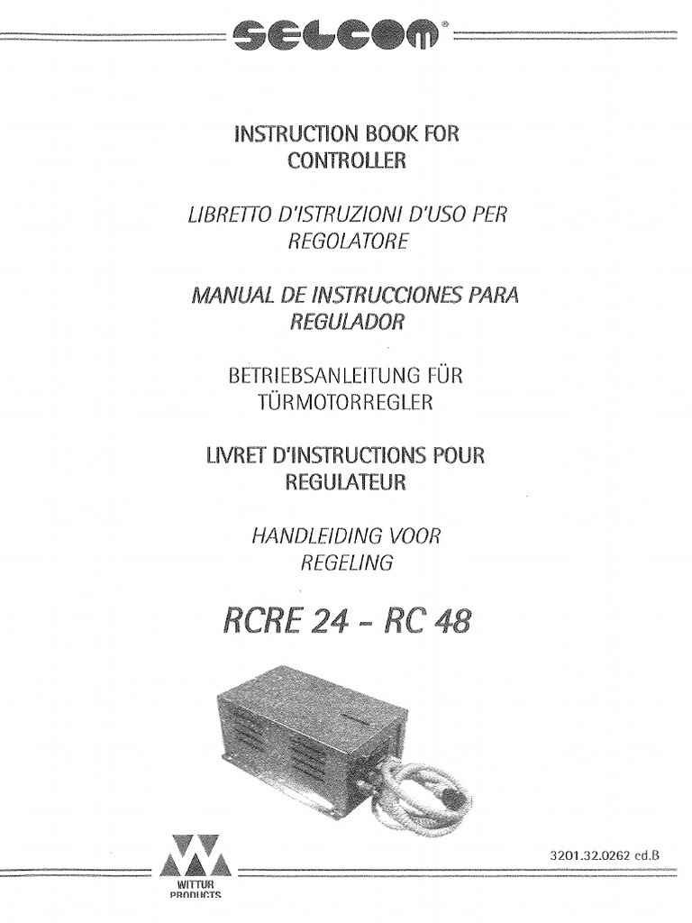 Manual del Operador Selcom RC 48 | PDF | Ascensor | Reciclaje