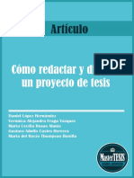 ARTICULO Cómo Redactar y Diseñar Un Proyecto de Tesis 2014 PDF
