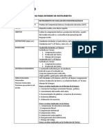 Ficha para Informe de Instrumento