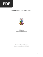 MA in English Syllabus PDF