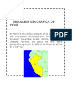 Ubicación Geográfica de Perú