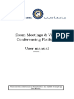 Zoom Meeting User Guide For Online Classes PDF