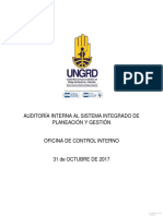 Auditoria Interna Al Sistema Integrado de Planeacion y Gestion PDF
