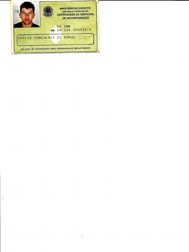 Certificado de Reservista PDF PDF