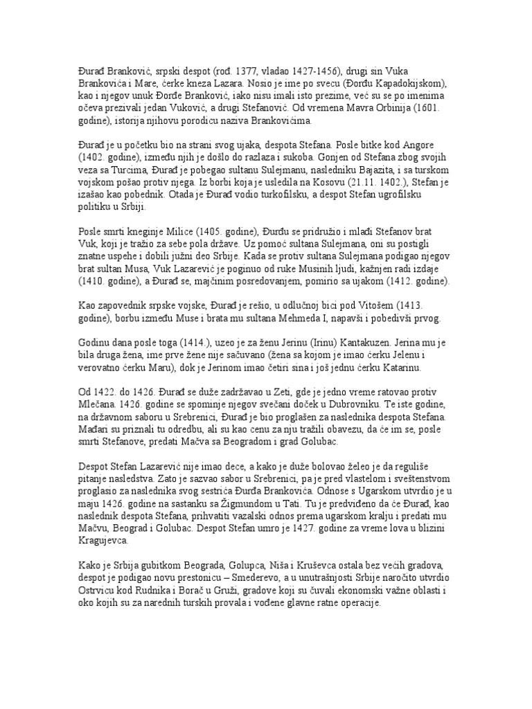 Đurađ Branković PDF