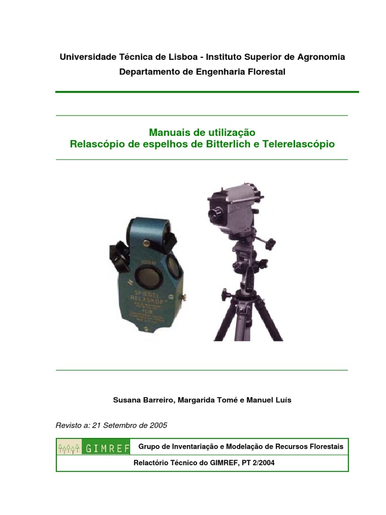 Manual Relascopio Telerelascopio PDF | PDF | Árvores | Distância