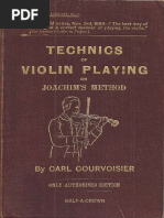 Technics of Violin Playing On Joachim's Method by Carl Courvoisier ...