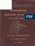 Technics of Violin Playing On Joachim's Method by Carl Courvoisier PDF