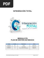 Plan de Gestión de Riesgos