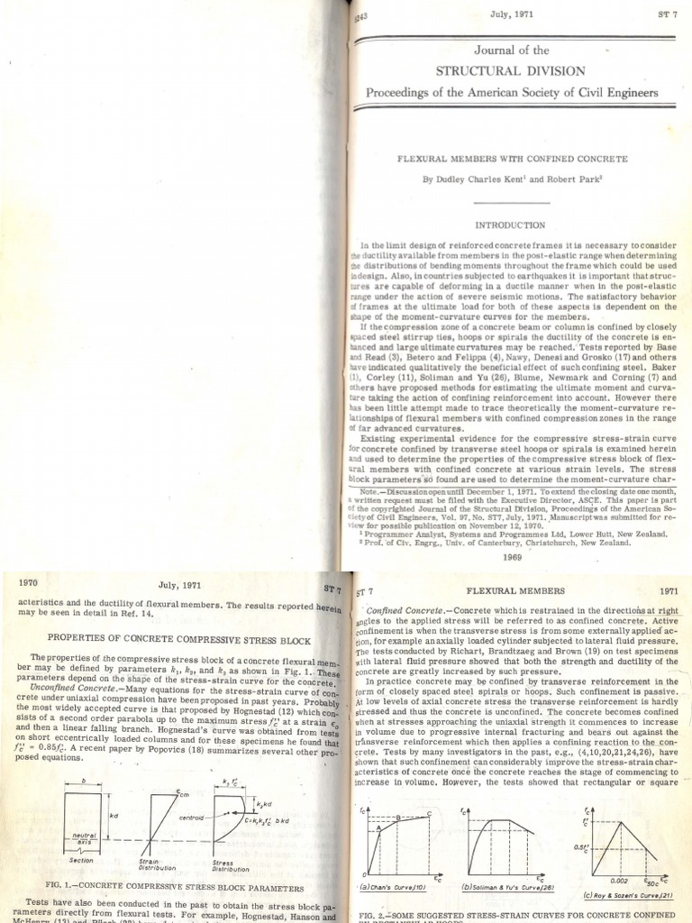 Flexural Members Confined Concrete PDF | PDF | Deformation (Engineering ...