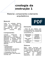 Resumo VP1 - Tecnologia Da Construção 1