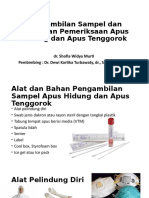 Pengembilan Sampel Dan Persiapan Pemeriksaan Apus Hidung Dan Tenggorok