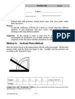 PH 101/201 Friction Lab t-Test Analysis