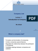 Company Law Lecture 1 Introduction To Company