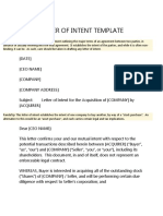 Letter of Intent Template