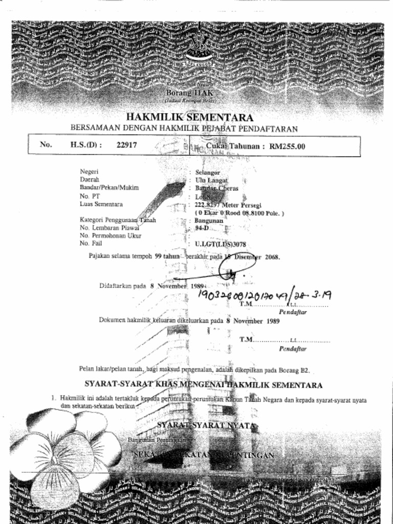 Geran Tanah Pdf