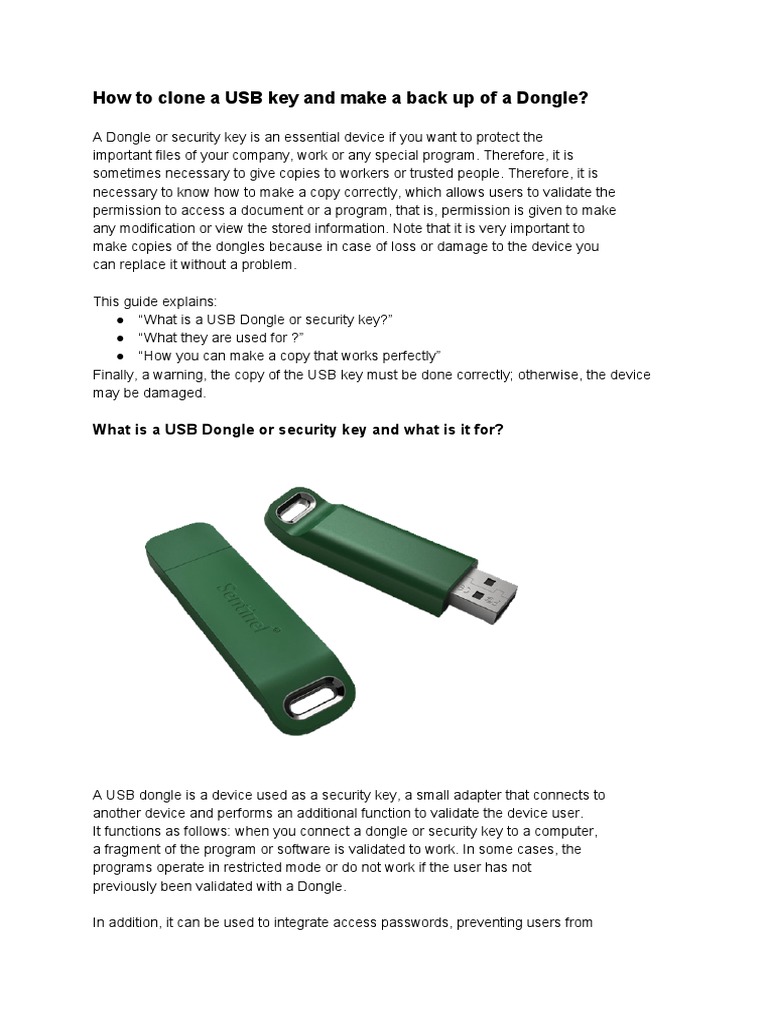 How To Clone A USB Key and Make A Back U PDF | PDF | Usb Flash Drive | Wi Fi