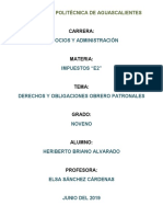 Derechos y Obligaciones Obrero Patronales