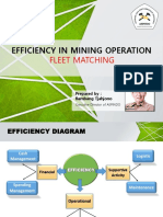 Mining fleet matching