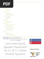 Surround Sound Speaker Placement For 5.1 & 7.1 Home Theater PDF