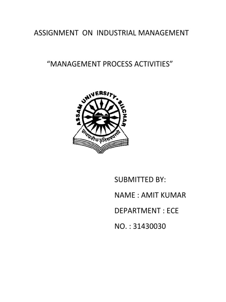 Industrial Management Process Overview | PDF | Goal | Strategic Planning