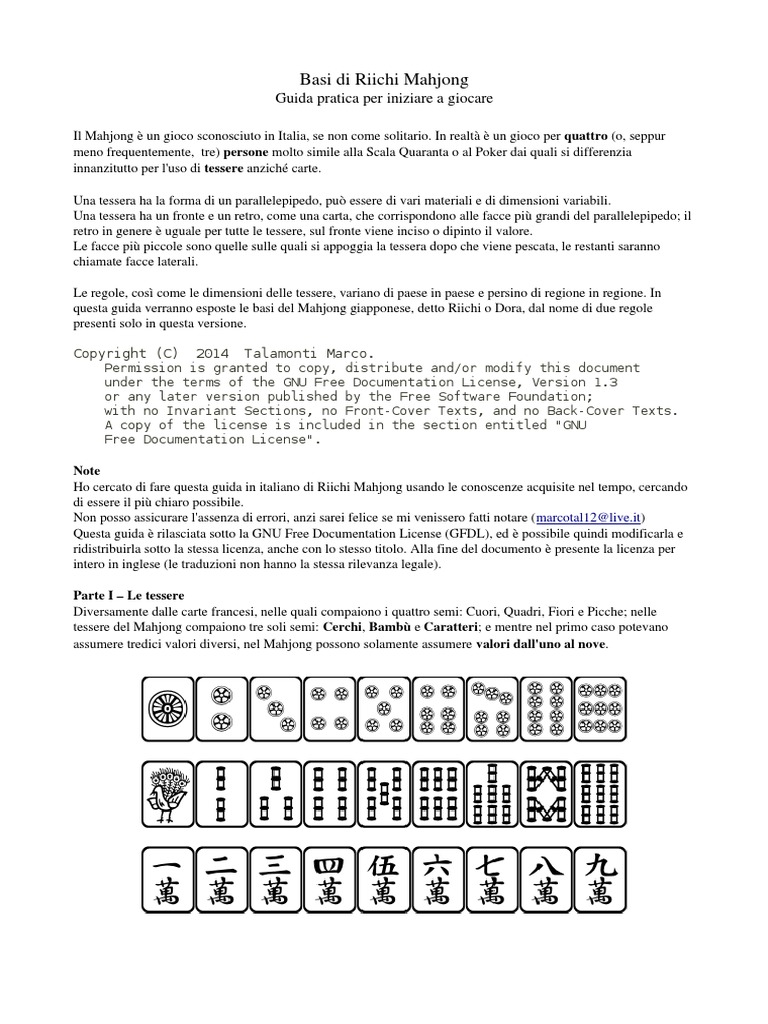 Guida Riichi Mahjong | PDF