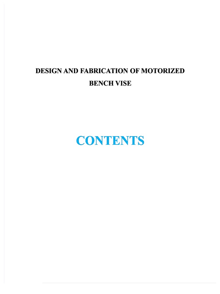 Motorized Bench Vice PDF Belt (Mechanical) Metalworking