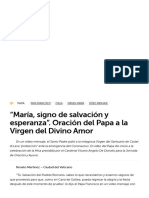 "María, Signo de Salvación y Esperanza". Oración Del Papa A La Virgen Del Divino Amor Print - Vatican News